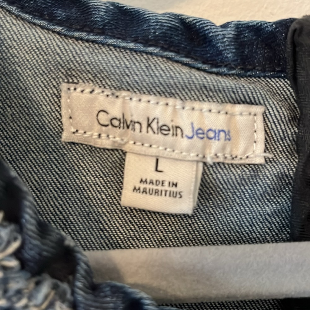 Calvin Klein Jean Denim Patch Work Sleeveless Dre… - image 4